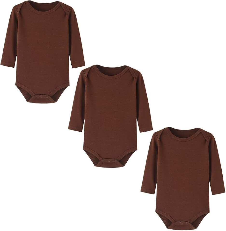 BINIDUCKLING Unisex Baby Mädchen Body Langarm 3er Pack
