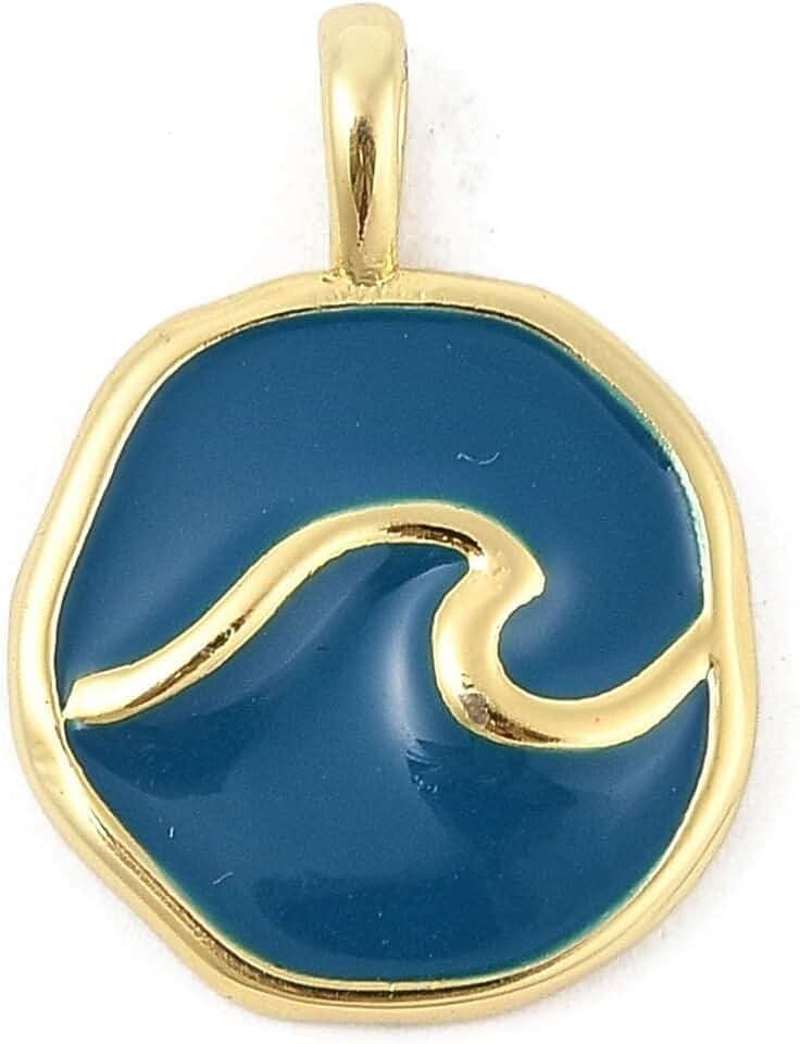 LiQunSweet Mixed Animal Food Celestial Theme Enamel Brass Dangle Charms for Jewelry Making Necklace Bracelets Earrings DIY Craft