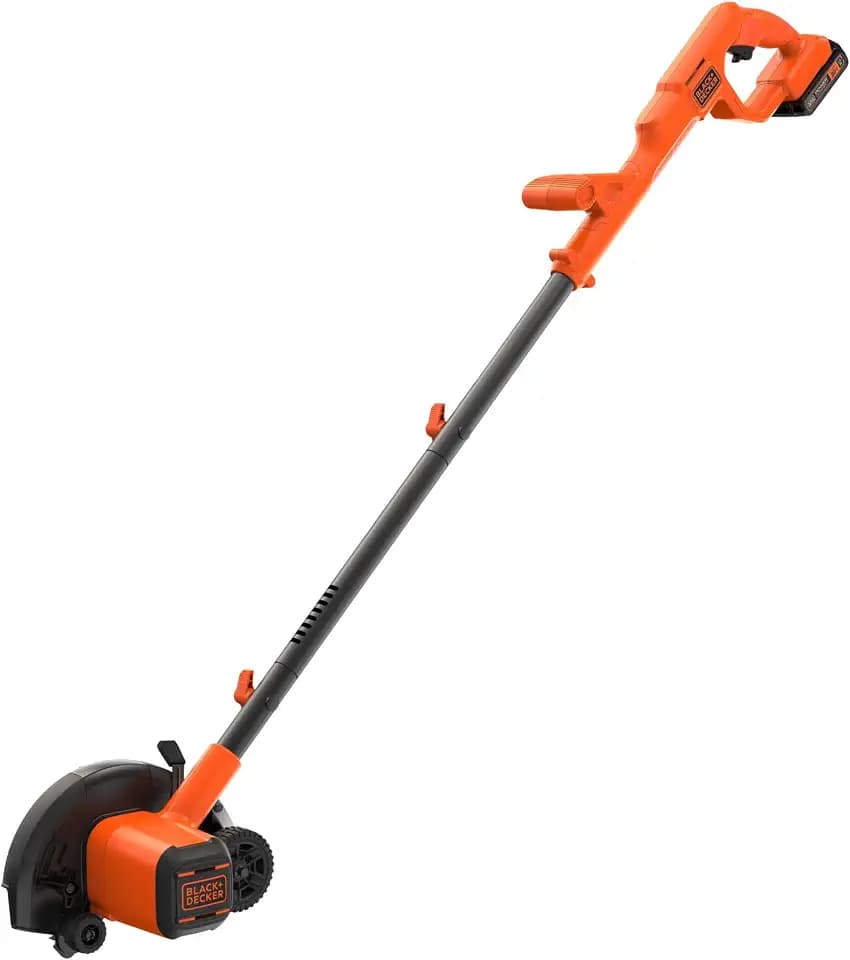 BLACK+DECKER 20V MAX Cordless Edger Lawn Kit, 1.5 Ah Battery & Charger Included, 4 Position Adjustable Height, Lightweight, 7.5" Double Edge Blade (BCED400C1)
