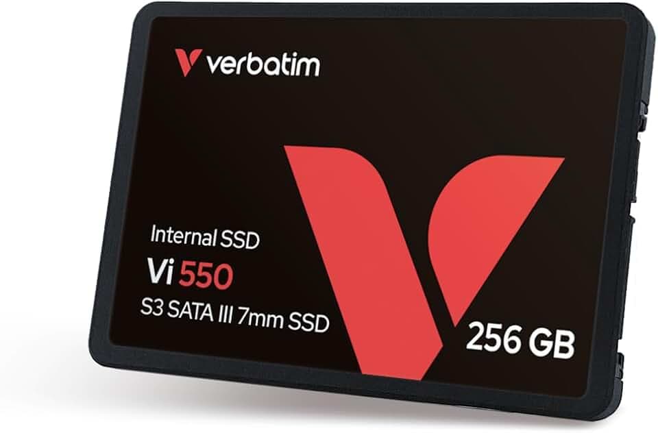 Verbatim Vi550 S3 SSD 256 GB 2,5" - Interne Solid State Drive - 3D NAND-Technologie - schwarz