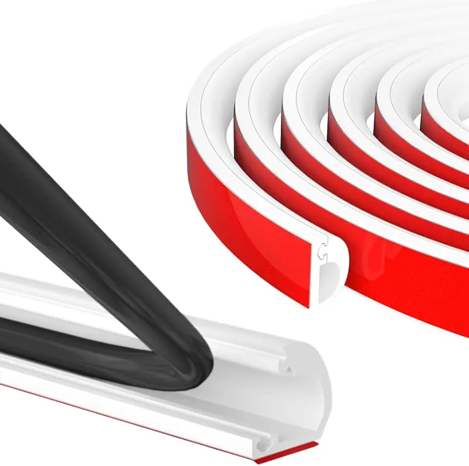 IVEOPPE Flexibel Kabelkanal Selbstklebend, 2m x 14mm x 10mm, Weiß