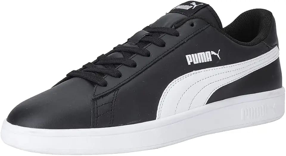 PUMA Unisex Puma Smash v2 L Low-Top, Puma Black-Puma White, 42 EU