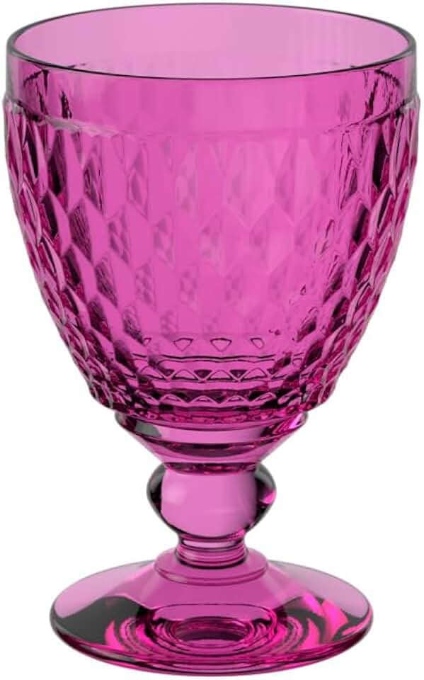 Villeroy & Boch - Boston Berry Wasserkelch Lila, Spülmaschinenfest, Glas, Wasserglas, Buntes Trinkglas, Buntes Glas, Glas für Wasser und Saft, Kristallglas