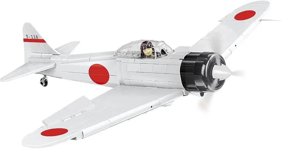 COBI Mitsubishi A6M2 Zero-Sen Japanischer Kämpfer Bausteine aus Kunststoff, 347 Teile, Historical Collection WW II, Maßstab 1:32