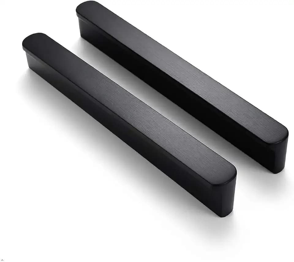 5 Pack Black Cabinet Pulls - Kitchen Hardware Handles for Dresser Drawers -T Shape Cabinet Hardware (7.09 inch,Black)