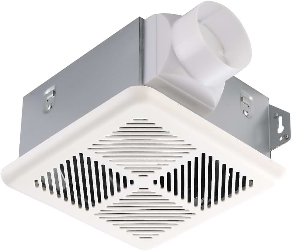 Tech Drive Very Quiet Bathroom Fan,70 CFM, 2.0 Sone,3-Inch Duct