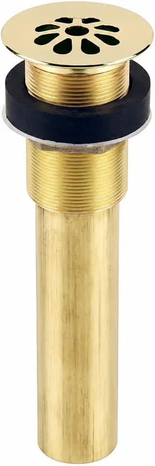 Sinkology SinkSense Bathroom Sink Grid Drain, Satin Gold, Solid Brass, No Overflow, Fits Standard 1.5 Inch Vessel and Bathroom Sinks