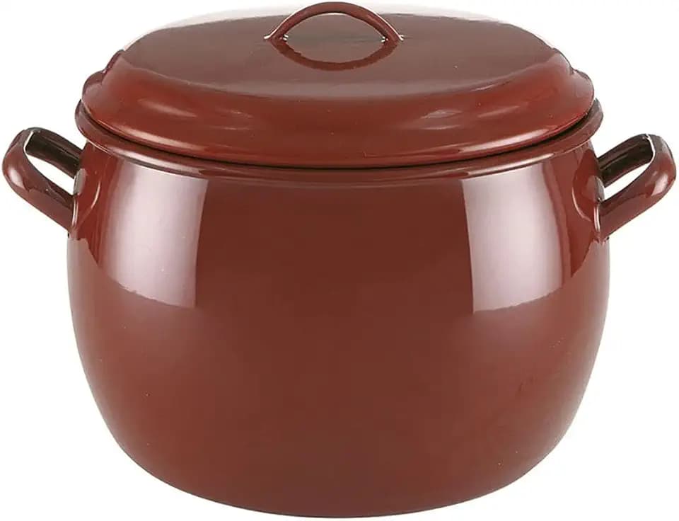 Quid Classic – Kochtopf, bauchig mit Deckel 14 cm | Braun, Karbonstahl, runde Form, glatte Oberfläche, 14 cm, 2 l