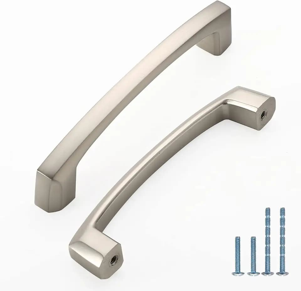 10 Pack 4 Inch Brushed Satin Nickel Cabinet Pulls，Kitchen Handles