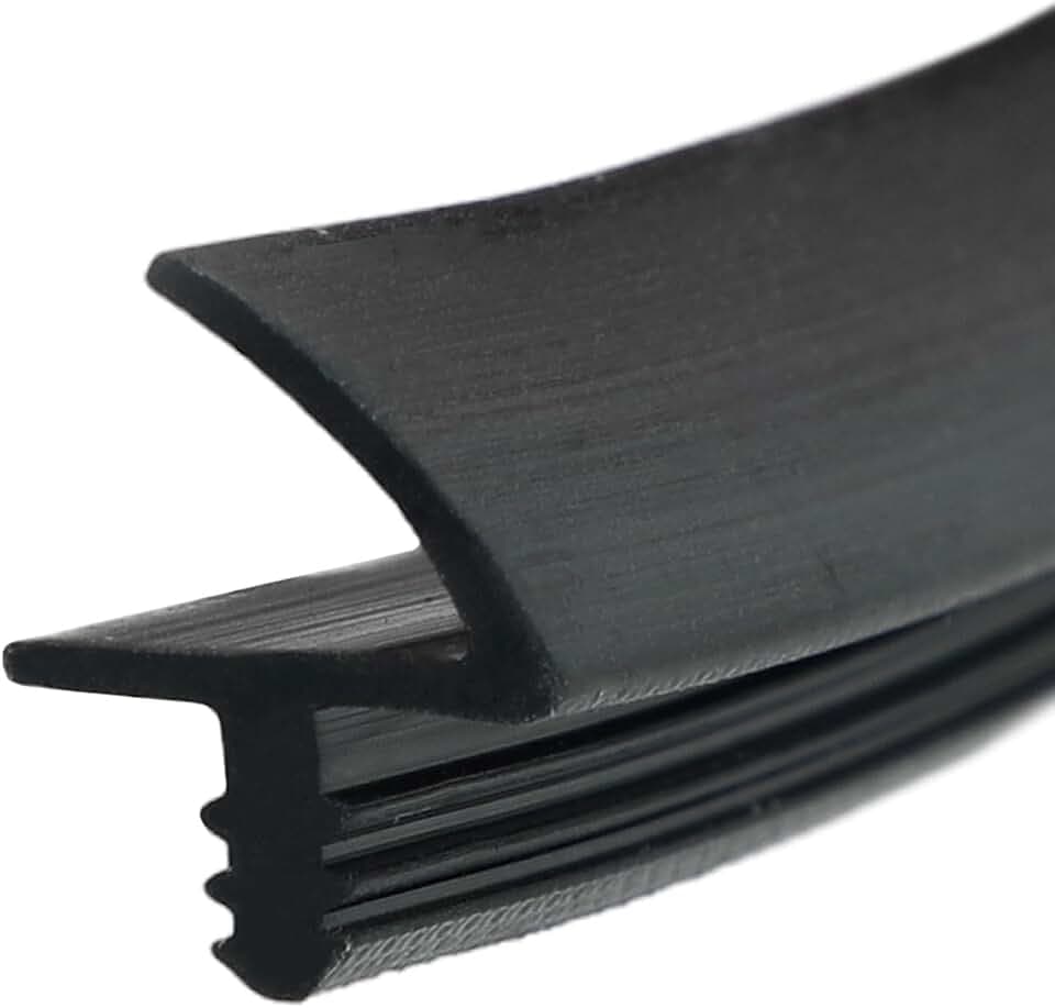 Zimmertürdichtung Türdichtung 10m/25m, Gummidichtung Türrahmen Dichtung, 3mm Nutbreite 12mm Falz, Zargendichtung für Türen Fenste (Schwarz, 10M)