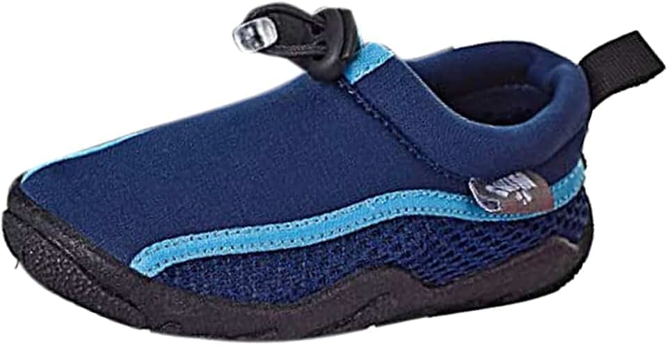 Sterntaler Badeschuhe Materialmix - Baby Aquaschuhe schnelltrocknend - Jungen Schwimmschuhe mit Gummiband und Kordelstopper Bequeme Strand Slipper