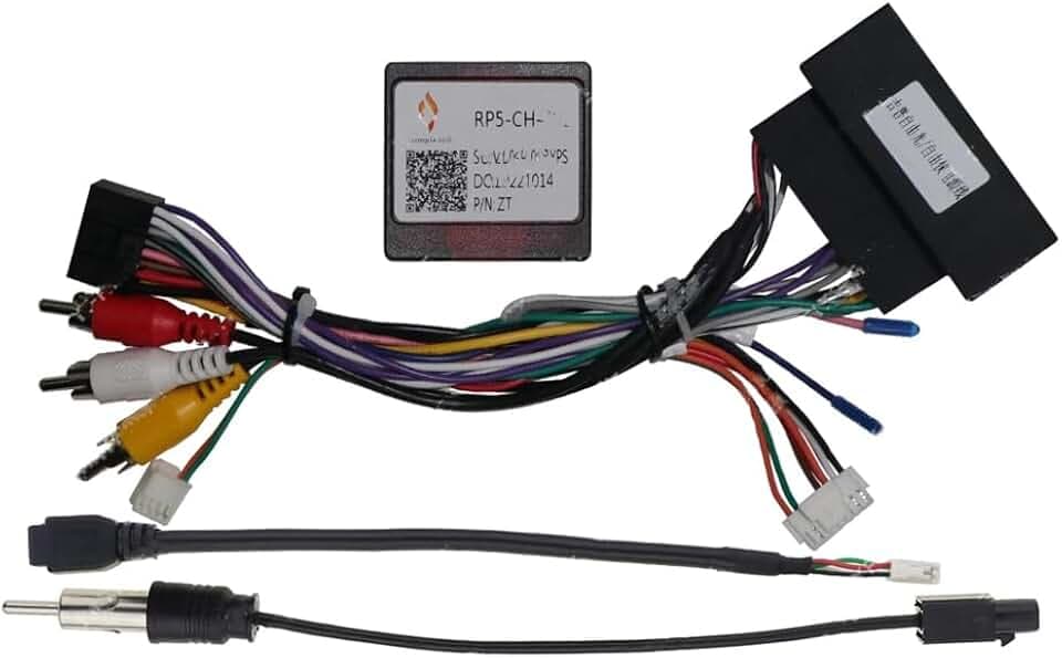 16pin Car Stereo Radio Power Retrofit Wiring Harness Cable Adapter XP CANBUS Decoder fits for Jeep Grand Cherokee Compass Renegade Wrangler Rubicon Challenger RAM 1500 2500 3500 Dodge Durango