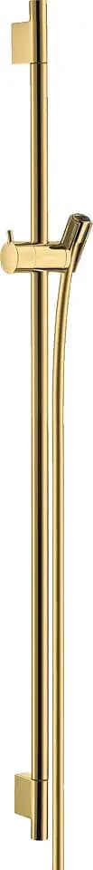 hansgrohe Duschstange Unica' S Puro 0,90m mit Brauseschlauch 1,60m, Polished Gold Optic