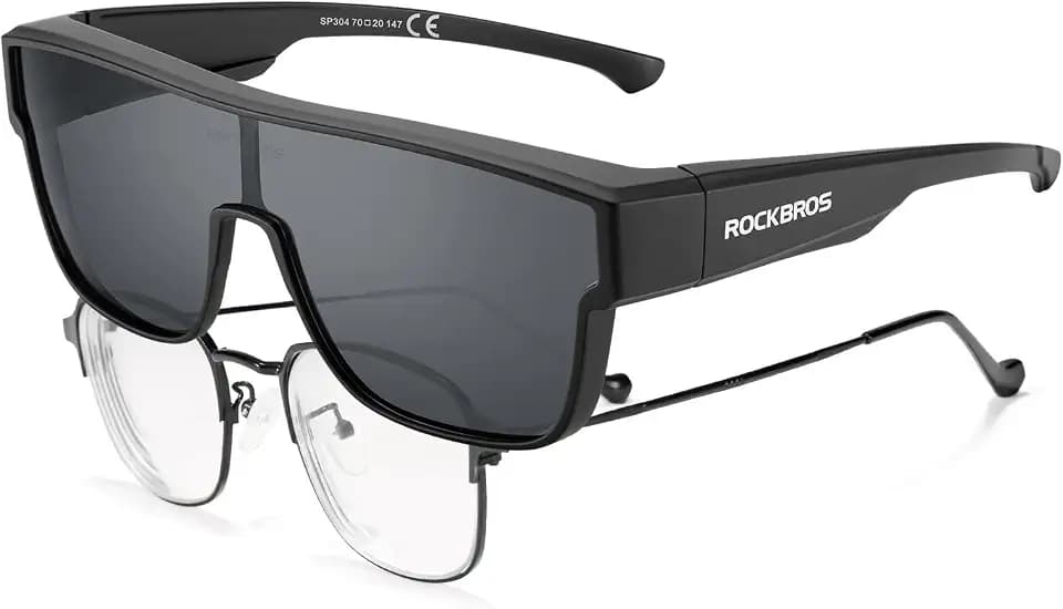 ROCKBROS Polarized Fit Over Glasses Sunglasses Wrap Around UV400