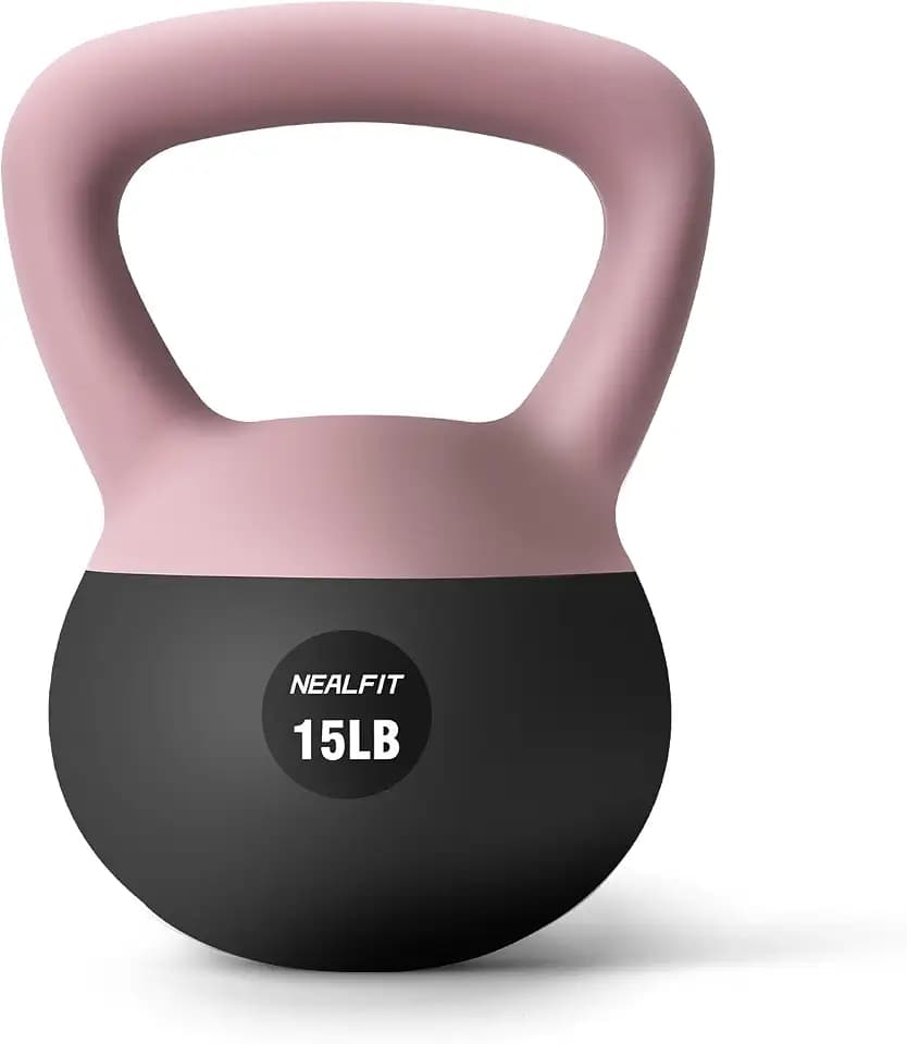 NEALFIT Soft Kettlebell 5LB/10LB/15LB/20LB/25LB, Kettlebells for Home Gym Strength Training, Anti-Slip Fitness Weights for Men Women