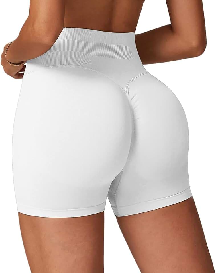 Qmttoae Impact Nahtlose Shorts, 11,4 cm, Scrunch Butt Lifting, Fitness-Shorts für Damen, Booty-Shorts, Workout-Shorts, Bauchkontrolle, Radler-Shorts, Yoga