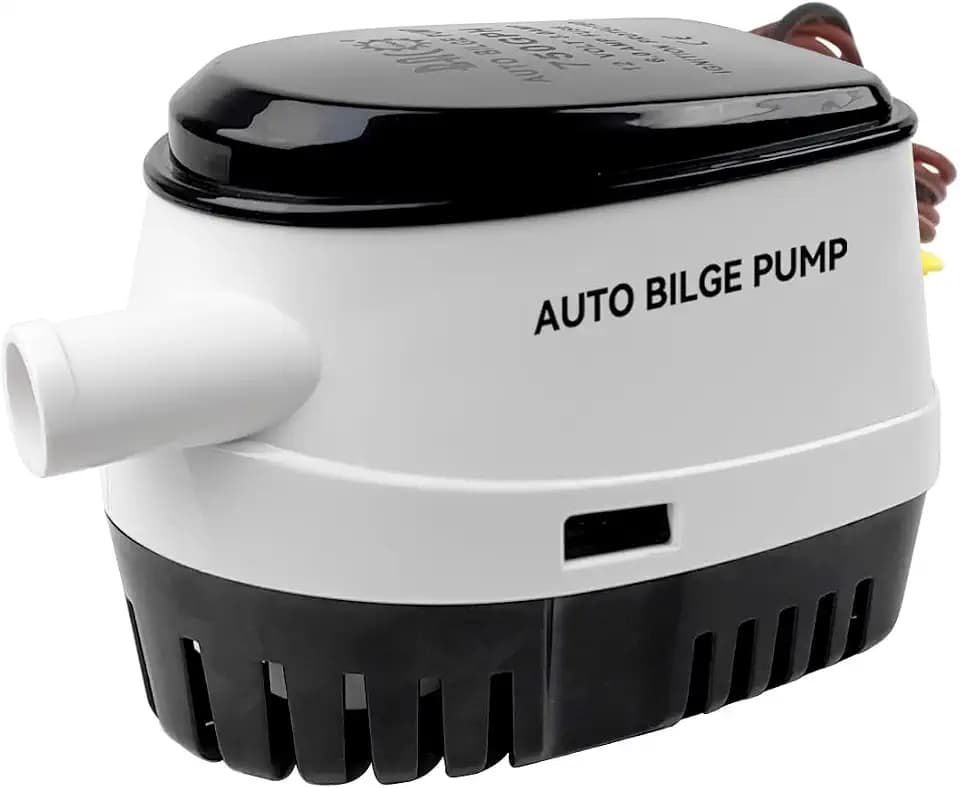 BACOENG Automatische Bilgepumpe 12 V, 47 LPM/ 750 GPH mit Schwimmschalter, Schwarz