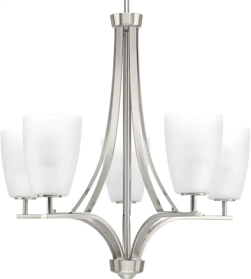 Progress Lighting Leap 5-Light Chandelier, Brushed Nickel