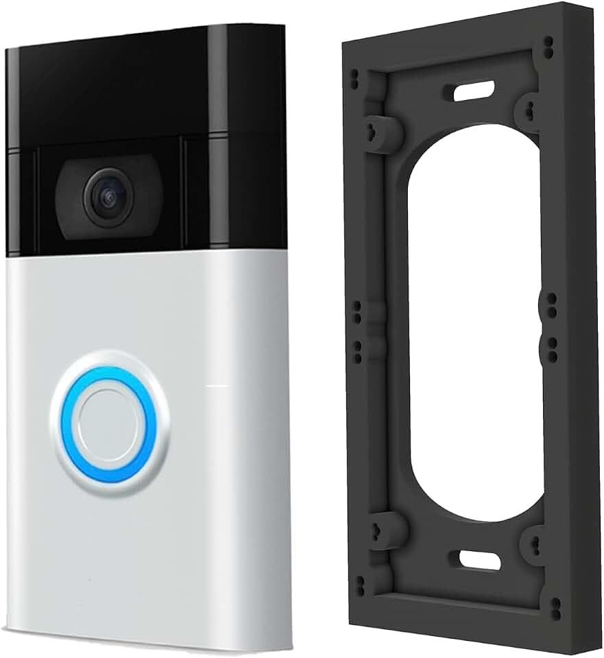 Video-Türklingel-Wandhalterung für RingDoorbell 2. Generation, 2, 3, 3 Plus, 4, Batterry Video Doorbell Plus, Pro und brandneue Video-Türklingel (2024) (10 mm Wandabstand)
