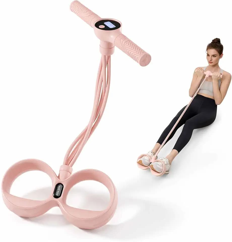 YOTTOY Pedal Resistance Bands with Handles, 60LB Exercise Bands for Home