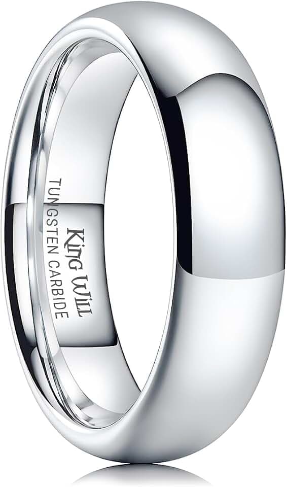 King Will Tungsten Carbide Wedding Band for Men Women Promise Rings