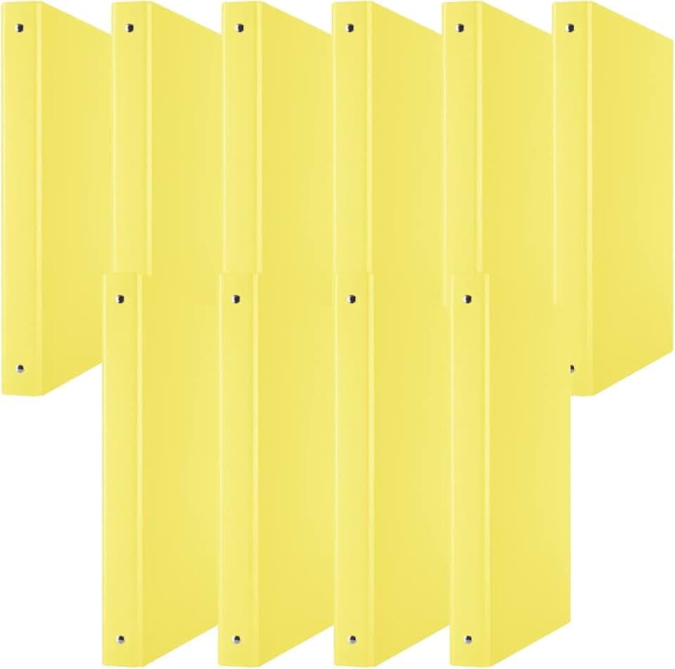 DONAU 3733001PL-11 Ringbuch Gelb | 4-O-Ring-Mechanik 20mm DIN A4 Ringordner Pappe/Kunststoff | Aus 1,9 mm dickem Karton mit öko PP 100µ | 10er Packung