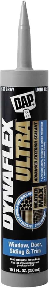 DAP Dynaflex Ultra Advanced Exterior Sealant, Light Gray, 10.1 Oz (7079818219)
