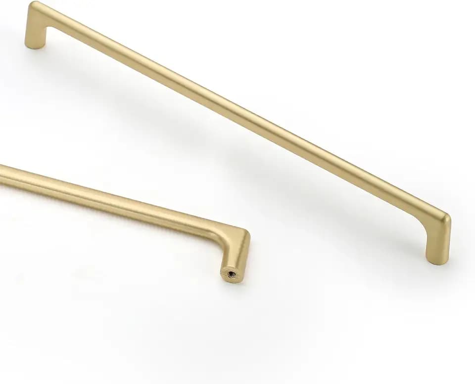 Asidrama 10 Pack 12.6 Inch(320mm) Brushed Gold Cabinet Pulls Cabinet Handles Cupboard Handles Kitchen Cabinet Hardware for Cupboard Drawer Pulls