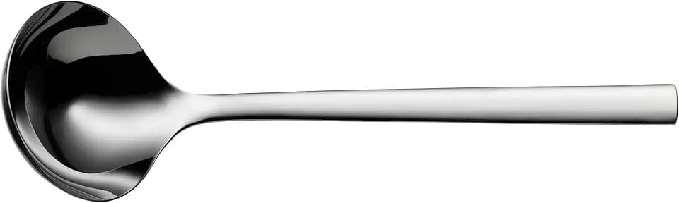 WMF Nuova Suppenkelle 29 cm, Saucenlöffel, kleiner Kellenkopf, 80ml, Cromargan Edelstahl poliert, spülmaschinengeeignet