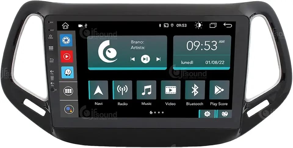 Personalisiertes Autoradio für Jeep Compass Android GPS Bluetooth WiFi USB DAB+ Touchscreen 10" 8core Carplay AndroidAuto