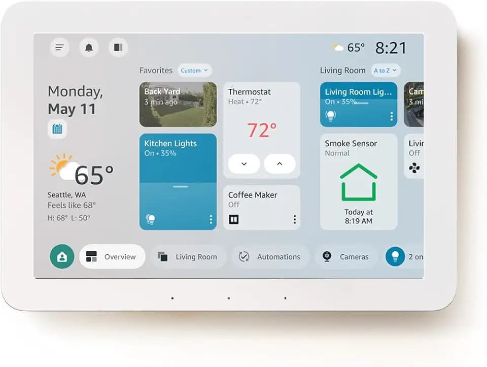 Amazon Echo Hub (newest model), 8", Redesigned with customizable control and Alexa+, Compatible with thousands of devices