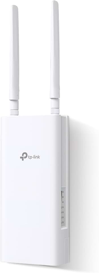 TP-Link Archer MR402-Outdoor 4G LTE WLAN Router, 4G bis zu 150 Mbps mit SIM Karte, WLAN bis zu 1200 Mbps, IP65 wetterfest, Plug & Play, Mast-/Wand-/Fenstermontage, bis zu 64 Geräte