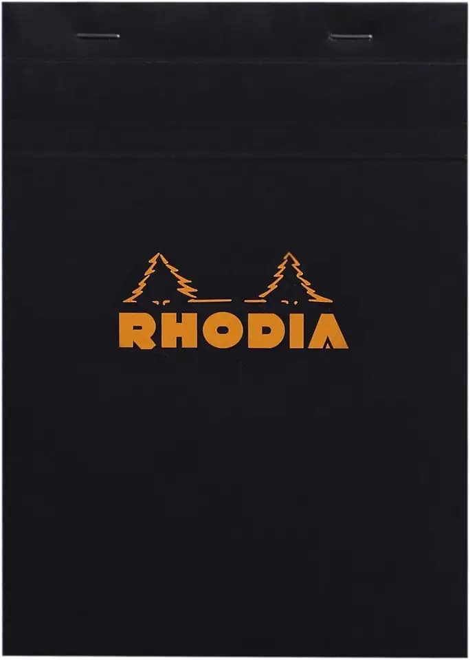 Rhodia 162009C Notizblock A5 80 Blatt kariert Schwarz