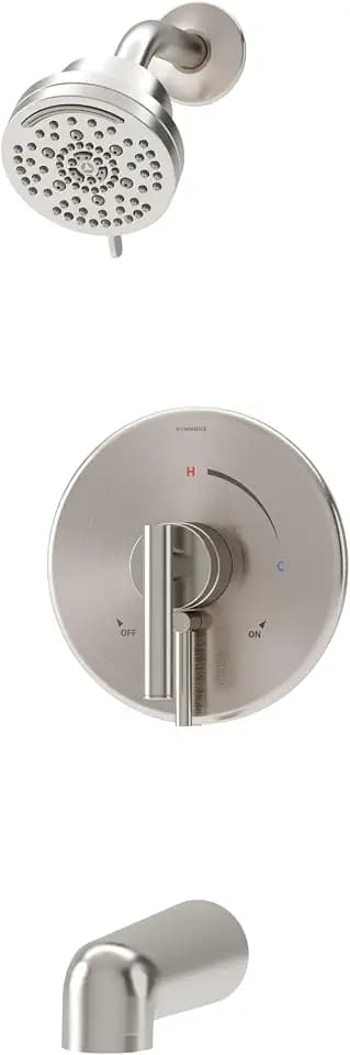Symmons Dia HydroMersion Multi Spray Single Handle Tub and Shower Faucet Trim Kit with Volume Control