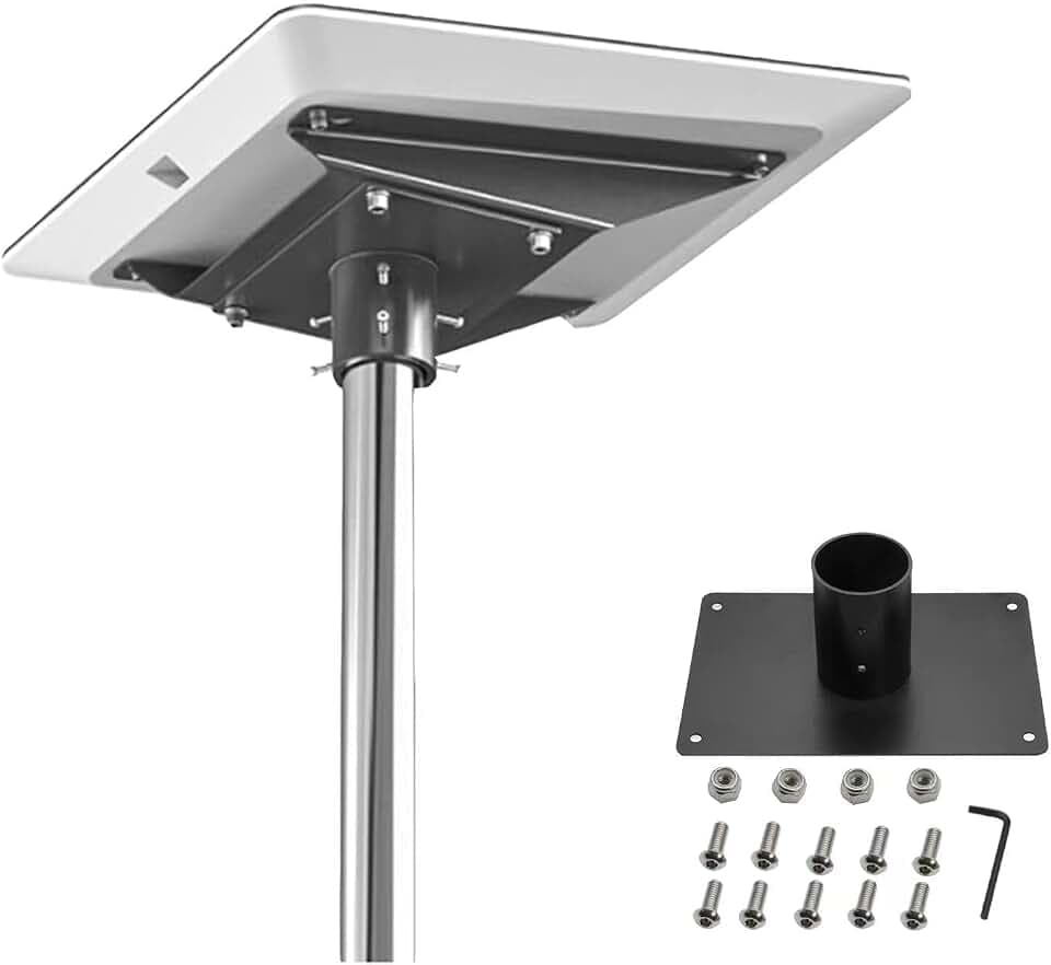 Pipe Adapter for Starlink Flat High Performance, Starlink Mounting Kit for Starlink Internet Satellites,Starlink Roof Mount,Starlink Pole Mount, Black, SPA-01