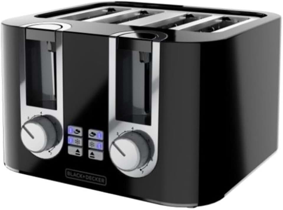 BLACK+DECKER 4-Slice Toaster with 7 Shade Settings