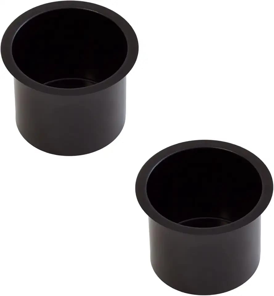 GSE Jumbo Aluminum Cup Holder for Casino Poker Tables, Black, 2-Pack