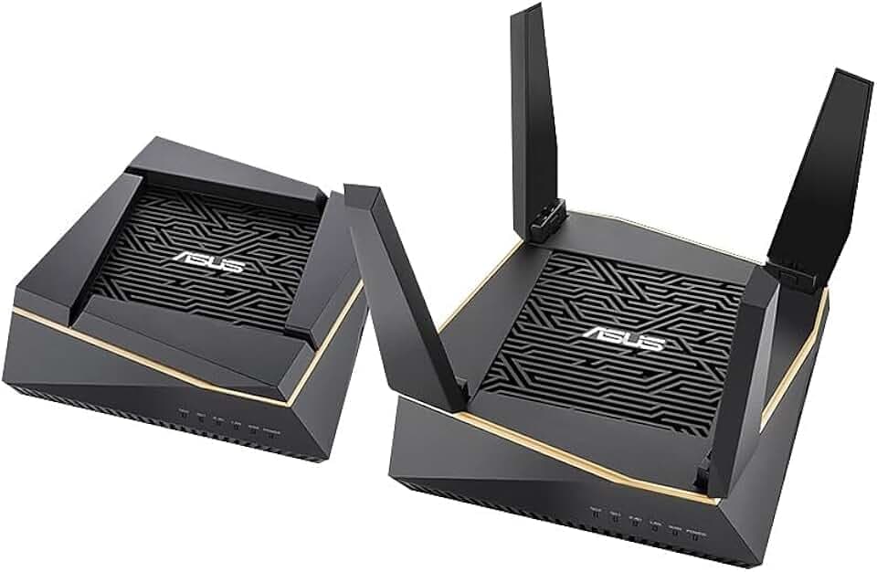 ASUS AX6100 WiFi 6 Gaming Mesh Router (RT-AX92U 2 Pack) - Tri-Band Gigabit Wireless Internet Router, Gaming & Streaming, AiMesh Compatible, Included Lifetime Internet Security, Adaptive QoS