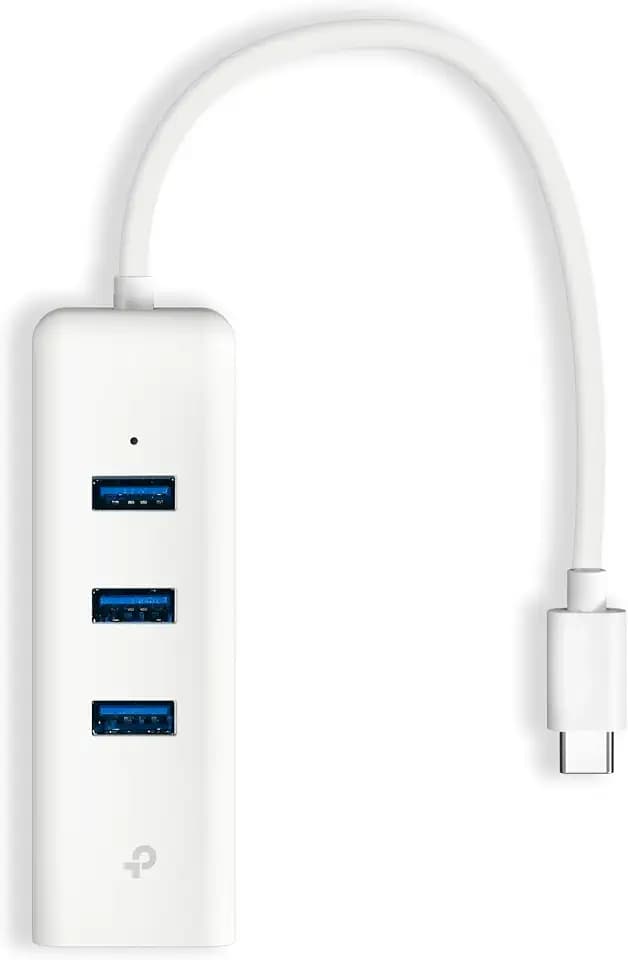 TP-Link USB C to Ethernet Adapter, 3-Port USB Hub Laptop Network Adapter