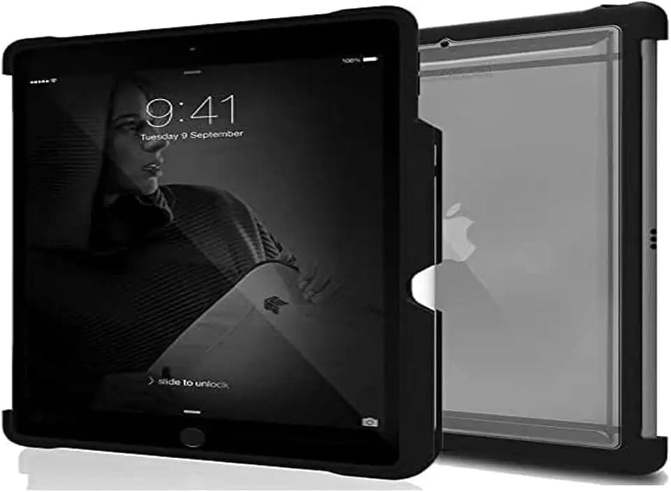 STM Dux Shell Duo hülle für iPad 10.2" 9 (2021) / 8 (2020) / 7 (2019), schwarz, STM-222-242JU-01