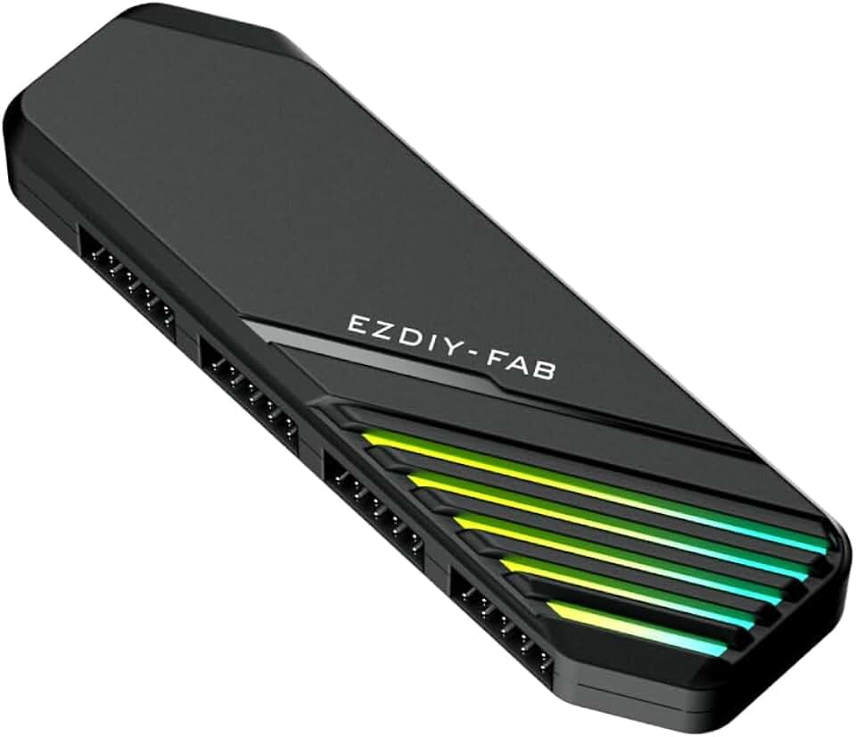 EZDIY-FAB MH01 Interner USB 2.0 9Pin Hub,4-Port Header Erweiterung,Schwarz