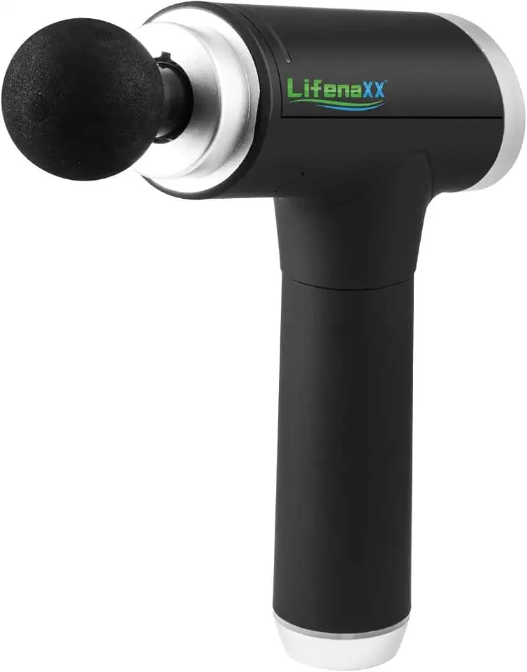 Lifenaxx Massagepistole für Tiefengewebemassage mit 5 Massageköpfen LX-013