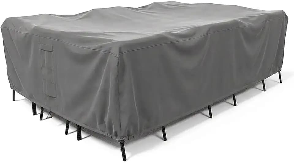 Patio Table & Chair Set Cover - Durable and Water Resistant Outdoor Furniture Cover, Medium Size