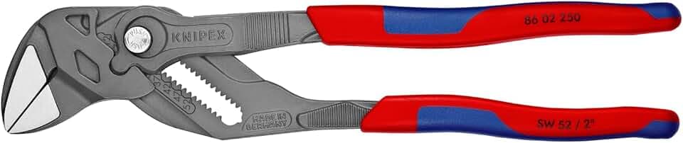 KNIPEX Tools 86 02 250 10-Inch Pliers Wrench Black Finish Comfort Grip