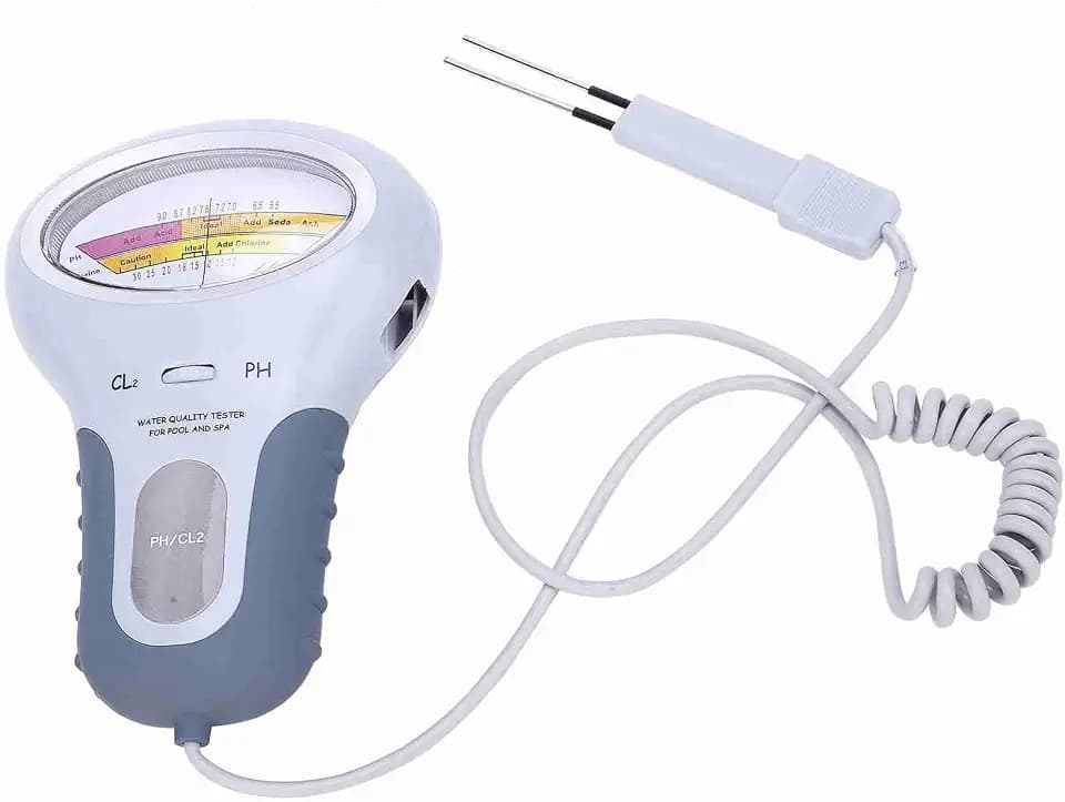 PC102B PH Chlor Testgerät für Wasseranalyse mit Sonde CL2 Sensor für Pool SPA Schwimmbad 190 × 120mm Digital Chlor und PH
