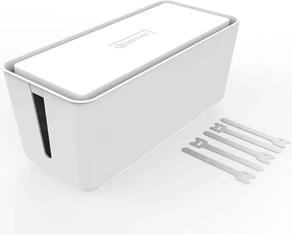 Kabel Organizer zum Verstauen von Steckdosenleisten, Ladeadaptern UVM. - Edle Kabelbox für Maximale Sicherheit im Haushalt - Kabel Verstecken