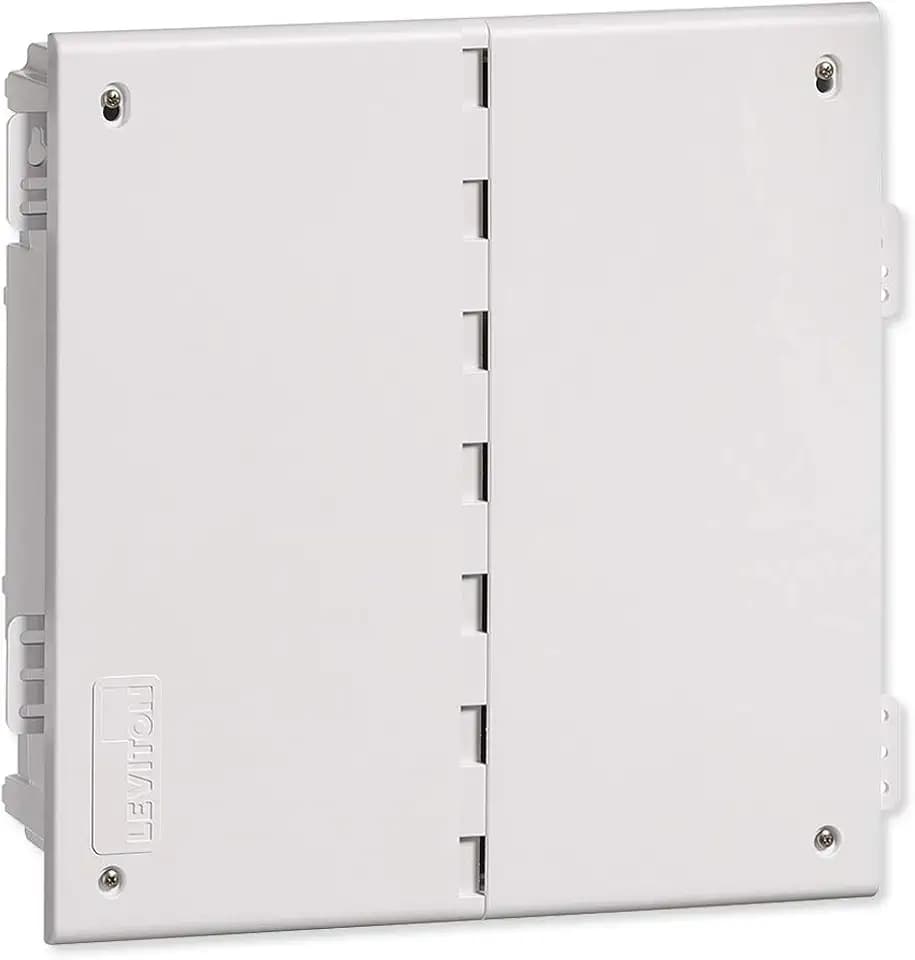 Leviton 14" Wireless Structured Media Center with Vented Cover, 49605-140, White