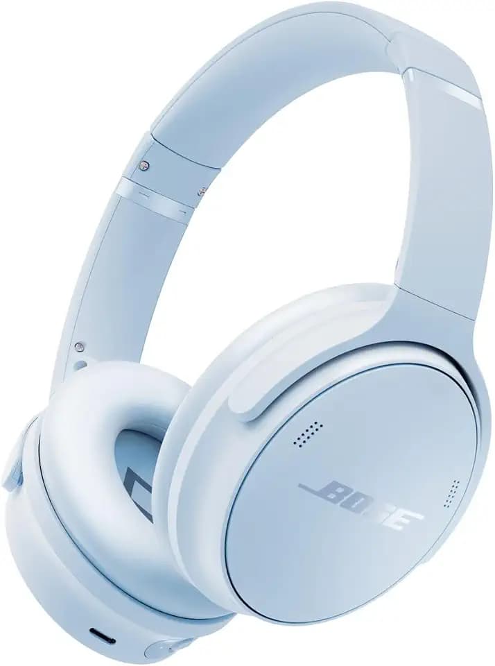 Bose QuietComfort Kabellose Kopfhörer mit Mikrofon und Noise-Cancelling, Bluetooth-Over-Ear-Kopfhörer, Audiophile Kopfhörer, On-Ear-Kopfhörer mit Noise-Cancelling, bis 24 Std. Akkulaufzeit, Eisblau