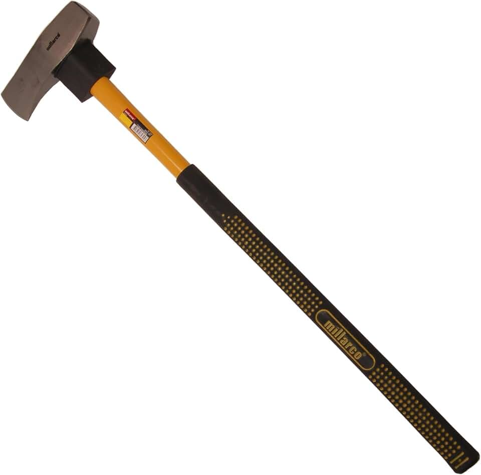 Home It® Spaltaxt 2500 g – Axt mit Fiberglasstiel und rutschfestem Griff – 91 cm Länge – Ideal zum Holzspalten und für schwere Gartenarbeiten, Schwarz