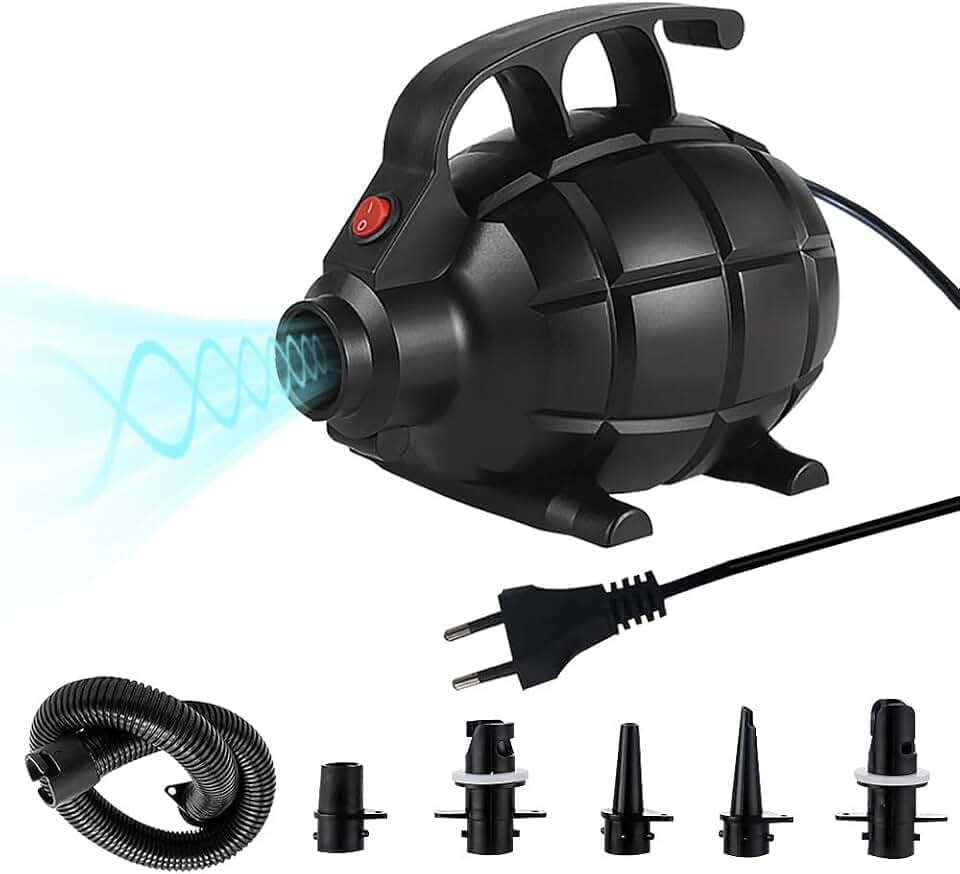 Elektrische Luftpumpe 600W Elektrische Pumpe, Airtrack Pumpe Luftmatratze Mit 5 Düsen Für Aufblasbare Air Roll Schwimmringe, Flöße, Wasserbetten, Boote, Kinderbecken